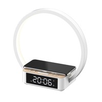 Mobiele telefoon aan het bed 10W Drie-in-één draadloze oplaadbeugel Aanraakdetectie Desktopdecoratie Wekker Moderne eenvoud