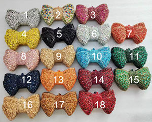 Evening Pouch Hand Bag Bolsa Rhinestone Luxo Festa Feminina Pedra Diamante Casamento Glitter Fancy Lady Designer Bow Crystal Clutch - Product Image 5
