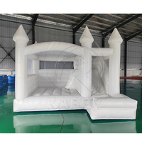 Matériaux en PVC Toddler White Bounce House Fête de mariage Moonwalk Gonflable Bouncer avec toboggan Saut Château gonflable