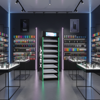 Éclairage LED APEX pour présentoir de tabac, mobilier de vente au détail personnalisé, rails de distribution, présentoir de cigarettes pour station-service avec écran LCD