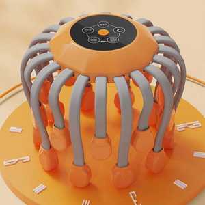 Masseur de tête à infrarouge à haute fréquence de vibration, plusieurs têtes de massage, ABS+Silicone, batterie 900mAh pour soulager la fatigue - Product Image 4