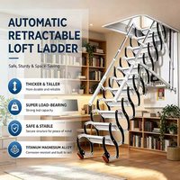 Échelle de grenier électrique pliante automatique, système d'accès intérieur gain de place pour combles