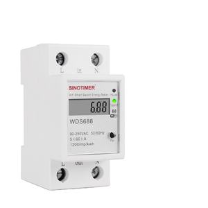 SINOTIMER WDS688 110V 220V AC Medidor de Energía Inteligente Tuya WIFI Monofásico Clase 1 para Riel DIN, Medidor de KWh y Watt con Control Remoto y Temporizador - Product Image 1