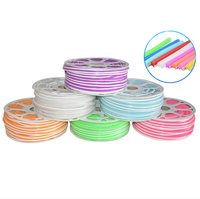 Bande LED néon flexible en PVC découpable 12V DC, 12 couleurs uniques, RGB, 2,5 cm, 1 cm, pour signalétique découpable