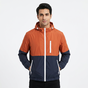 Breathable Solid Color <b>Men</b> Windbreaker <b>Jacket</b> With Contrasting Colors Anti Wrinkle Lightweight Hot Sale Casual <b>Jacket</b> For <b>Men</b> - Product Image 1