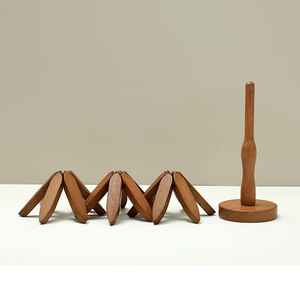 3PCS <b>Tree</b> Design Stand Wooden Decorative Anti Scald Heat Resistant Table Mat Wood Placemats <b>Pot</b> - Product Image 4