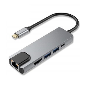 <span class=keywords><strong>5</strong></span> trong <span class=keywords><strong>1</strong></span> đa loại C 100Mpbs Ethernet kết nối với 4K <span class=keywords><strong>USB</strong></span> 3.0 HUB RJ45 sạc Type-C để PD <span class=keywords><strong>USB</strong></span> C HUB - Product Image 3