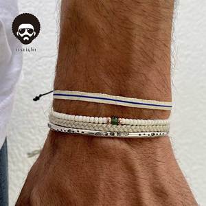 Bán Buôn <span class=keywords><strong>Handmade</strong></span> Multilayer Dệt Vòng Đeo Tay Ban Đầu Đầy Màu Sắc Hàn Quốc Hạt Gạo Bohemian Đồ Trang Sức Đính Cườm Vòng Đeo Tay - Product Image 4