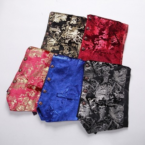Conjunto de camiseta sin mangas dorada de verano de un solo pecho, tela transpirable <span class=keywords><strong>para</strong></span> ropa de rendimiento, estilo Rock informal, Popular <span class=keywords><strong>para</strong></span> uso en trajes - Product Image 4