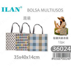 Borsa in Tela Multiuso Ilan 35x40x14 Cm, Leggera e di Stile Lussuoso - Product Image 1