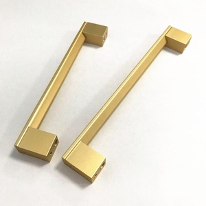 <span class=keywords><strong>Brass</strong></span> Đồ Nội Thất Vàng Brushed Aluminum Phụ Kiện Xử Lý Tay Nắm Ngăn Kéo - Product Image 4