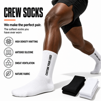 Chaussettes de sport en coton respirantes, douces et rembourrées pour hommes, idéales pour la course à pied, la gym, la randonnée, avec technologie d'évacuation de l'humidité, chaussettes personnalisées