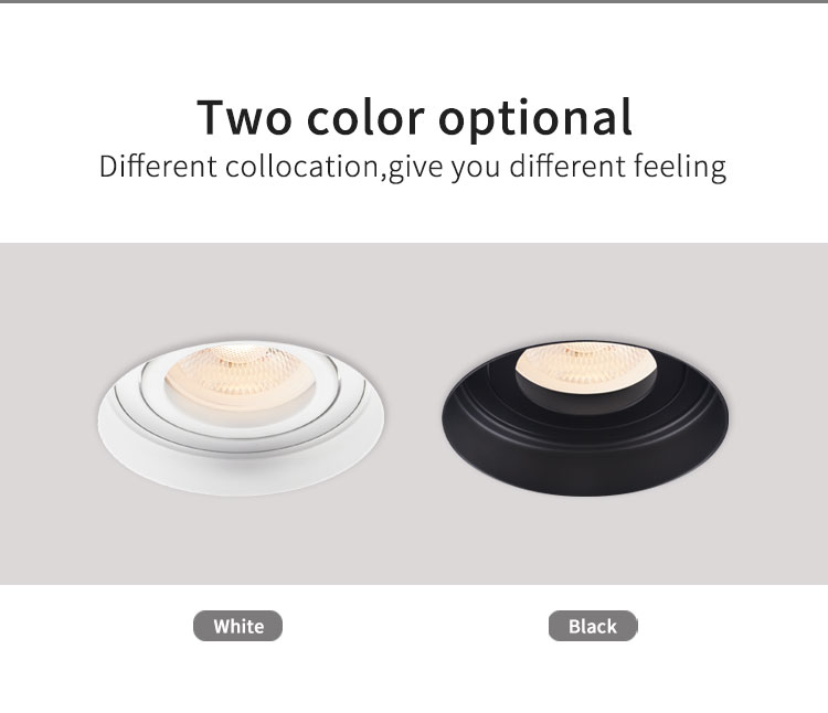 Anti Glare Round Trimless Down Light Recessed For Background Wall
