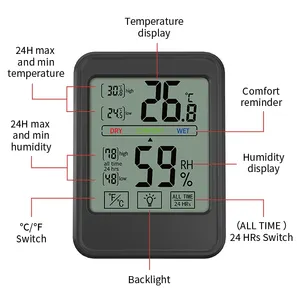 Termometro igrometro temperatura umidità Display digitale Wireless per uso domestico