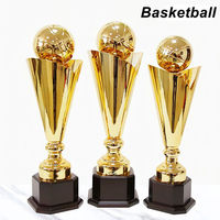 Offre Spéciale : Trophée Métal de Basket-ball Extra-Large, Trophées Personnalisables pour Football/Volley-ball – Or, Argent, Bronze – Récompenses pour Événements Sportifs