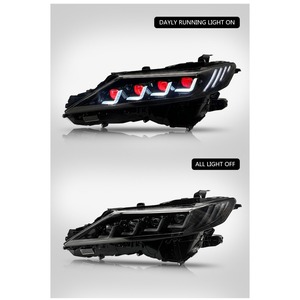 ไฟหน้ารถยนต์ <span class=keywords><strong>Camry</strong></span> รุ่นที่ 8 ปี 2018-2024 อัพเกรดเป็น LED 4 เลนส์ ดีไซน์ Devil Eye พร้อมไฟ DRL โปรเจคเตอร์คู่ อุปกรณ์เสริมสำหรับรถยนต์โตโยต้า - Product Image 4