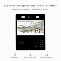 Station de contrôle d'accès Android 13,3 pouces avec reconnaissance faciale, plusieurs modes de déverrouillage, détection binoculaire en direct IP54, contrôle d'accès Wiegand