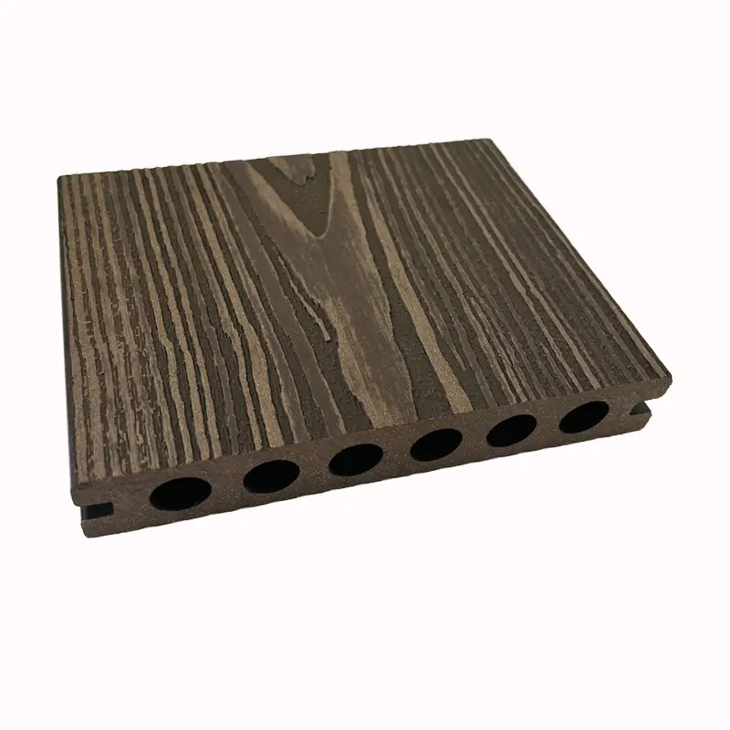 Tempo-resistente fantasia exterior madeira plástico composto WPC cerca e Decking