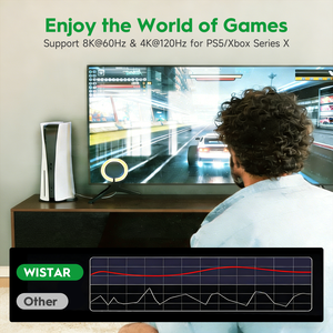 <span class=keywords><strong>Cable</strong></span> <span class=keywords><strong>HDMI</strong></span> 2.1 de Alta Velocidad WISTAR, 4K 8K 60hz 120Hz, Macho <span class=keywords><strong>a</strong></span> Macho para PC y Laptop - Product Image 3