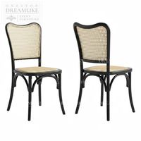Chaise de mariage moderne en PP noir style grain de bois avec assise tressée pour la location d'événements – Fournisseur direct d'usine pour commandes en gros