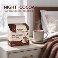 Mélange de boisson au cacao et au magnésium en sachet, OEM ODM, marque privée, vente en gros, haute qualité, stock disponible, pour le sommeil quotidien des femmes