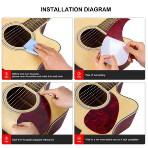 Protector de Palanca para Guitarra Acústica de 40, 41 y 42 Pulgadas, Forma de Gota de Agua, Color Llama Roja Alice - Product Image 5