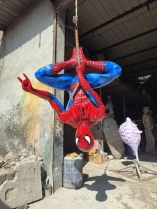 High Quality Fiberglass <b>Spiderman</b> Statue Character Figure Sculpture for Home Office Restaurant Hotel Available At Good Price - Product Image 1