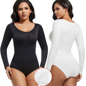 Undefined Apparel Combinaison gainante pour <span class=keywords><strong>femme</strong></span>, <span class=keywords><strong>sous</strong></span>-vêtement de corps à manches longues, style <span class=keywords><strong>corset</strong></span> triangle, grande taille - Product Image 1