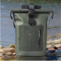 Sac à dos étanche pliable en bâche pour l'extérieur avec logo personnalisé BSCI GRS
