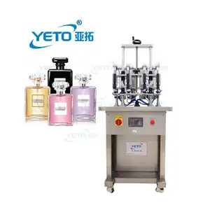 YETO 1-1000ml 4 heads small bottles vacuum liquid water juice filler perfume fragrance oil filling machine