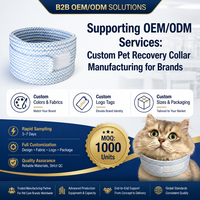 Collier éthelien souple pour chats et chiens après chirurgie, anti-léchage et anti-morsure, cône de récupération réglable, protecteur de cou respirant