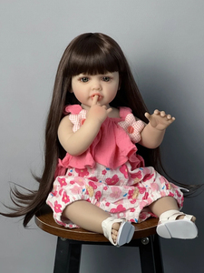 Nouvelle poupée bébé fille réaliste en silicone souple de 55 <span class=keywords><strong>cm</strong></span>, jouet de 22 pouces, princesse, bébé artistique, cadeaux d'anniversaire pour enfants - Product Image 4