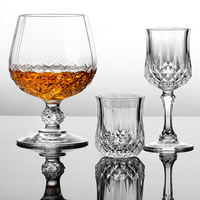 Ensemble de 6 verres à vin rouge en cristal de luxe de style nordique vintage, verres à champagne et à brandy, gobelets pour mariage, bar, fête