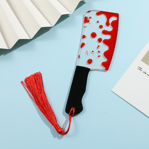 Marcapáginas <span class=keywords><strong>de</strong></span> acrílico transparente con cuchillo <span class=keywords><strong>de</strong></span> terror con borla, Serie Temática <span class=keywords><strong>de</strong></span> Halloween, sierra picadora con sangre, Halloween para ratones <span class=keywords><strong>de</strong></span> <span class=keywords><strong>biblioteca</strong></span> - Product Image 6