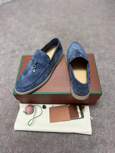 Zapatillas de Diseñador de Lujo, Zapatos Casuales de Gamuza, Antideslizantes, Clásicos, de Suela Plana, con Plantillas de Cuero para Oficina, Aptas para Otoño - Product Image 5