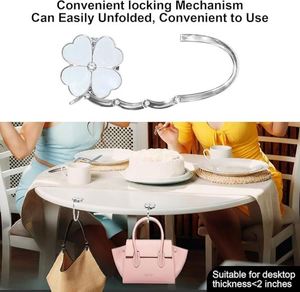 Gancho Plegable para Bolso con Diseño de Trébol, Compacto y Resistente para Mujer, Colgador de Bolsos de Terciopelo para Silla o Mostrador, Ideal para Bodas y Cumpleaños - Product Image 6