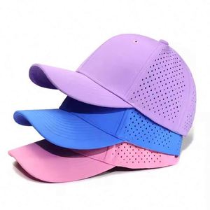 Wholesale Blank 6-Panel Trucker Hat With Hole Perforated <b>Mesh</b> 10 Colors Stocks Available Unisex Sports Golf Cap Gorras - Product Image 3