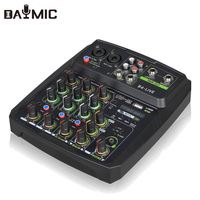 DAYMIC B4 LIVE Mini Console de Mixage Audio USB Professionnelle 4 6 Canaux pour DJ Diffusion Enregistrement