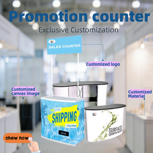 Comptoir de promotion pop-up léger, pliable, rectangulaire, portable, intérieur/extérieur, supermarché, bureau de promotion de haute qualité - Product Image 3