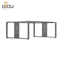 Pied de table en acier inoxydable, revêtement de poudre, en forme de o, carré, pour meubles de bureau, 1 pièce
