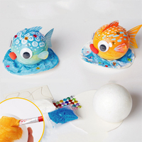 Jouet de peinture pour enfants, ensemble de bricolage mignon en argile de poisson, jouet éducatif de dessin pour garçons et filles