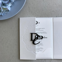 Menu personnalisé en velours Invitation de cadeaux Mariage Luxueux pour invités Souvenirs Invitations de mariage personnalisées Luxe