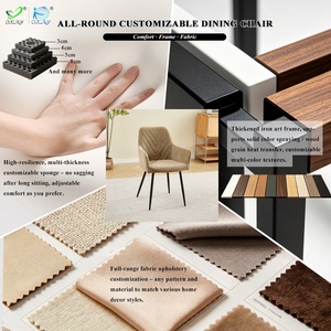 Silla de Comedor Personalizada OKAY, Económica, de Primera Calidad, Colorida, para Cafetería, Hogar, Estilo Contemporáneo, Moderno, Simple, Casual, Minimalista, con Tapicería Textil - Product Image 2