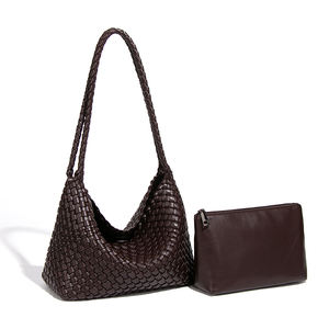 Sac à bandoulière à double sangle avec fermoir magnétique, tissé à la main, élégant, sac fourre-tout mère-enfant, sac à main minimaliste de luxe pour femme - Product Image 6
