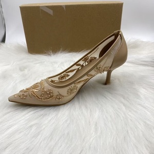 Nuevo Zapato de Tacón Alto de Malla con Perlas 2026, Tacón Fino Multifuncional, Zapato de Tacón Alto Casual para Mujer, Venta al por Mayor de Fábrica - Product Image 4