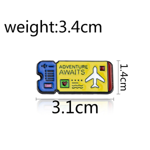 Broche <span class=keywords><strong>de</strong></span> billete <span class=keywords><strong>de</strong></span> avión azul, símbolo del <span class=keywords><strong>explorador</strong></span> <span class=keywords><strong>de</strong></span> viaje, Pin <span class=keywords><strong>de</strong></span> solapa esmaltado, mochila, sombrero, insignia, regalos <span class=keywords><strong>de</strong></span> joyería - Product Image 4