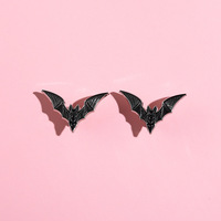 Broches fines chauve-souris noires, style punk, broche animale unique pour costumes masculins, accessoires de mode Halloween, vente en gros