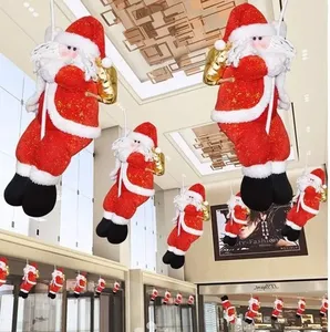 Vente chaude Arbre De Noël Ornement Décorations De Cadeau De Noël Escalade Escaliers Perles Jouet Musical Escalade Électrique Père Noël - Product Image 6