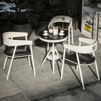 Tambour à huile créatif de style industriel Table et chaise en fer Restaurant café librairie Booth Seating Ensemble de meubles commerciaux