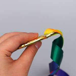 Medalla de Premio Personalizada en Blanco, de Metal, para Deportes, Maratón, Voleibol, Fútbol, Baloncesto, en Oro, Plata y Bronce - Product Image 4